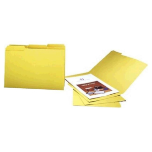 SUBCARPETA CARTULINA 250 G. FOLIO PESTAÑA DERECHA AMARILLO REF. 582