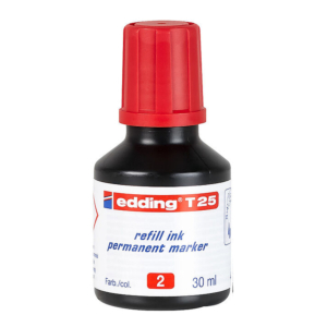 TINTA DE RELLENADO PARA MARCADOR PERMANENTE EDDING T-25 ROJO