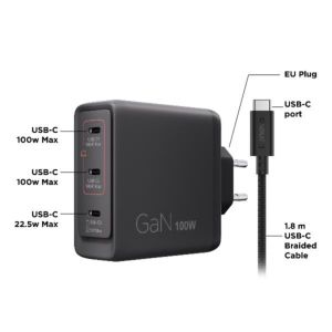 CARGADOR GAN USB-C DE 100 W