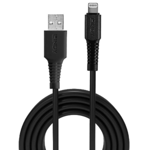 CABLE USB-A A LIGHTNING, NEGRO, 3M