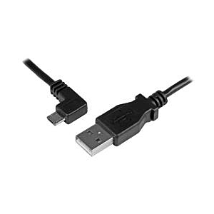 CABLE 2M MICRO USB ACODADO