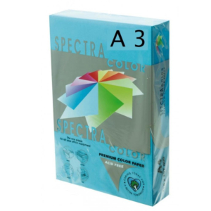 PAPEL A3 SPECTRA 80G 500 HOJAS AZUL TURQUESA                                                        