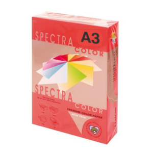 PAPEL A3 SPECTRA 80G 500 HOJAS ROJO                                                                 