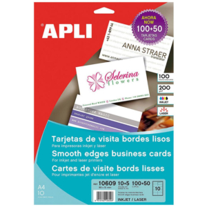 TARJETAS DE VISITA APLI 200G 150 TARJETAS MATE                                                      