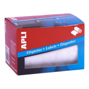 ETIQUETAS EN ROLLO APLI REDONDAS 25 MM 2400 UD.                                                     