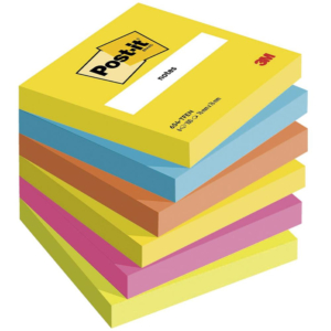 BLOC NOTAS ADHESIVAS POST-IT 76 X 76 MM COLORES ENERGÍA 100 HOJAS                                   