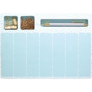 SET DE ESCRITORIO CAMPUS UNIVERSITY ORGANIZADOR SEMANAL 292 X 210 MM AZUL                           