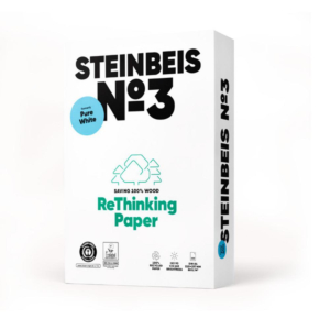 PAPEL A4 100% RECICLADO STEINBEIS Nº3 80G 500 HOJAS                                                 