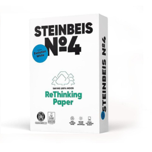 PAPEL A4 100% RECICLADO STEINBEIS Nº4 80G 500 HOJAS                                                 