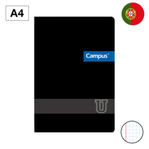 LIBRETA GRAPADA CAMPUS A4 TAPA PLÁSTICO 48 HOJAS 90G CUADRÍCULA 5MM DOBLE MARGEN                    