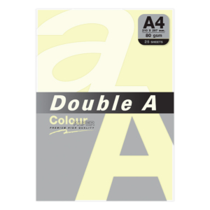 PAPEL A4 DOUBLE A COLOUR 80G 25 HOJAS MARFIL                                                        