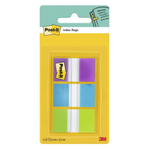 BANDERITAS POST-IT 25 X 43,2 MM DISPENSADOR 3 COLORES 60 UD.                                        