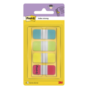 BANDERITAS POST-IT 16 X 38 MM DISPENSADOR 4 COLORES 40 UD.                                          