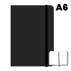 LIBRETA COSIDA CAMPUS UNIVERSITY A6 HOJAS LISAS NEGRO                                               