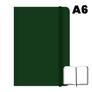 LIBRETA COSIDA CAMPUS UNIVERSITY A6 HOJAS LISAS VERDE OSCURO                                        