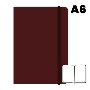 LIBRETA COSIDA CAMPUS UNIVERSITY A6 HOJAS LISAS GRANATE                                             