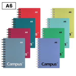 BLOC ESPIRAL CAMPUS A7 APAISADO TAPA SOFT 60 HOJAS 80G LISO                                         