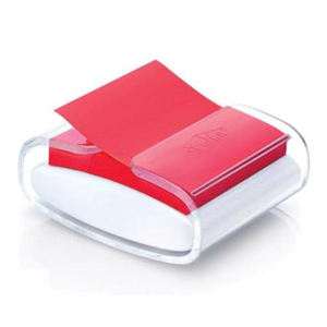 DISPENSADOR DE BLOC DE NOTAS ADHESIVAS POST-IT BLANCO + 12 BLOCS DE NOTAS                           
