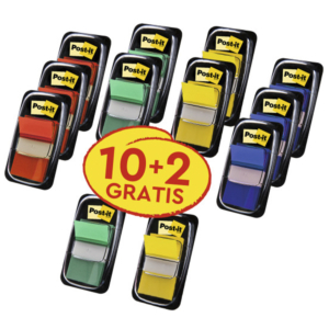 BANDERITAS POST-IT 25,4 X 43 MM DISPENSADOR 4 COLORES 50 UD.                                        