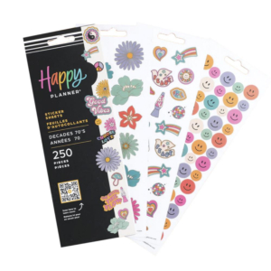 PEGATINAS HAPPY PLANNER AÑOS 70S 8 HOJAS                                                            