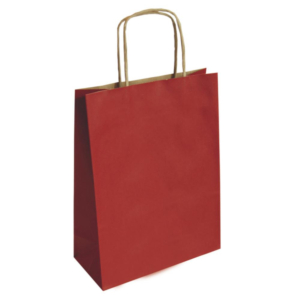BOLSA PAPEL KRAFT ROJO MEDIANA                                                                      