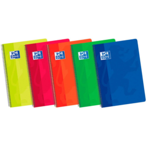 BLOC ESPIRAL OXFORD FOLIO TAPA BÁSICA 80 HOJAS CUADRÍCULA 4 MM                                      