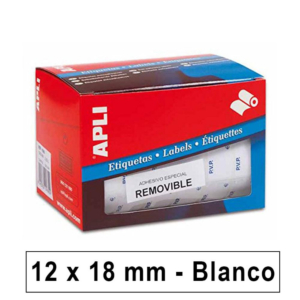 ETIQUETAS EN ROLLO APLI PVP 12 X 18 MM 3360 UD.                                                     