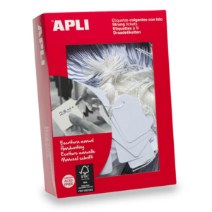 ETIQUETAS COLGANTES APLI 45 X 65 MM 400 UD.                                                         