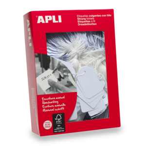 ETIQUETAS COLGANTES APLI 50 X 70 MM 400 UD.                                                         