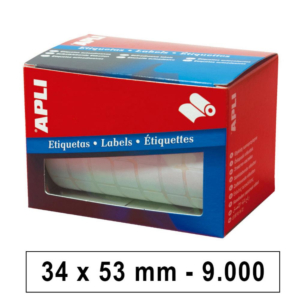 ETIQUETAS EN ROLLO APLI 34 X 53 MM 900 UD.                                                          