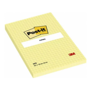 BLOC NOTAS ADHESIVAS GRAN FORMATO POST-IT RAYADO CUADRICULADO 102 X 152 MM 100 HOJAS                