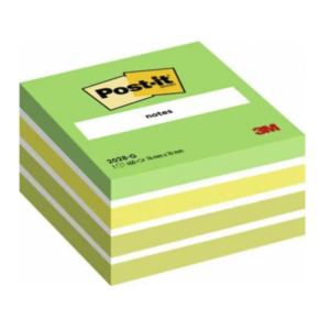 BLOC NOTAS ADHESIVAS POST-IT 76 X 76 MM VERDE PASTEL 450 HOJAS                                      
