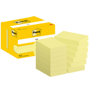 BLOC NOTAS ADHESIVAS POST-IT 51 X 76 MM AMARILLAS 100 HOJAS                                         