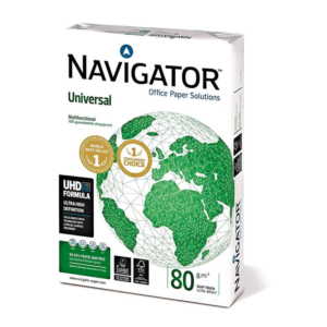 PAPEL A4 NAVIGATOR UNIVERSAL 80G 500 HOJAS BLANCO                                                   