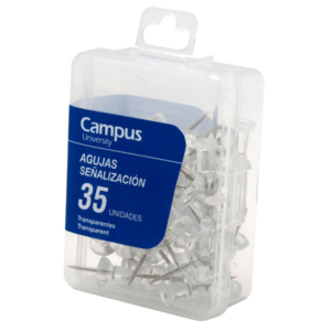 AGUJAS SEÑALIZADORAS CAMPUS UNIVERSITY TRANSPARENTE 35 UD.                                          