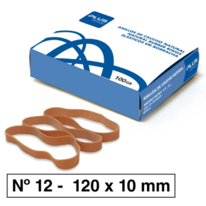 BANDAS ELÁSTICAS PLUS OFFICE Nº 12 120 X 10 MM CAJA 100G                                            