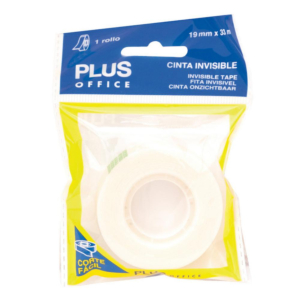 CINTA ADHESIVA INVISIBLE PLUS OFFICE 19 MM X 33 M BLÍSTER 1 UD.                                     