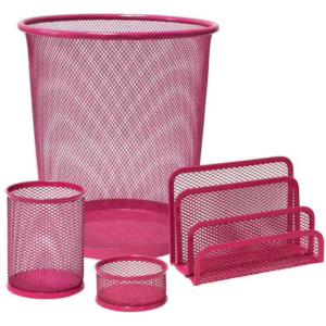 SET ESCRITORIO 4 PIEZAS PLUS OFFICE ROSA                                                            