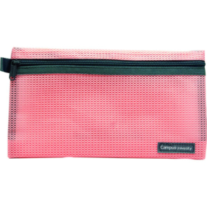 BOLSA MULTIUSOS CAMPUS UNIVERSITY CREMALLERA 230 X 130 MM ROSA                                      