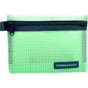 BOLSA MULTIUSOS CAMPUS UNIVERSITY CREMALLERA 140 X 105 MM VERDE                                     