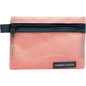 BOLSA MULTIUSOS CAMPUS UNIVERSITY CREMALLERA 140 X 105 MM ROSA                                      