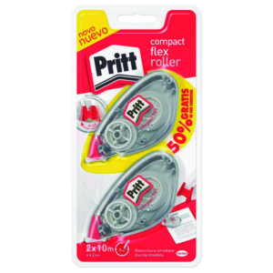 CORRECTOR EN CINTA PRITT COMPACT FLEX ROLLER 4,2MM X 10M BLÍSTER 2 UD.                              