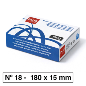 BANDAS ELÁSTICAS PLUS OFFICE Nº 18 180 X 15 MM CAJA 100G                                            