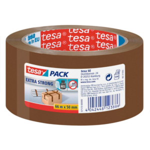 CINTA PRECINTO MARRÓN TESA PVC 50 MM X 66 M                                                         