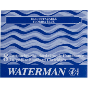 CARTUCHO TINTA PLUMA WATERMAN AZUL FLOR 8 UD.                                                       