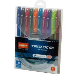 BOLÍGRAFO TINTA FLUIDA VISCOSA CAMPUS TRIO COLORES SURTIDOS BLÍSTER 10 UD.                          