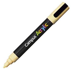 ROTULADORES ACRÍLICOS CAMPUS ACRYLIC AMARILLO PASTEL 4 UD.                                          