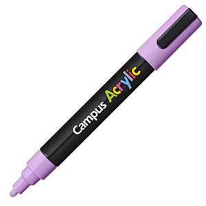 ROTULADORES ACRÍLICOS CAMPUS ACRYLIC LILA PASTEL 4 UD.                                              