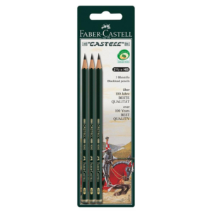 LÁPIZ GRAFITO FABER 9000 HB BLÍSTER 3 UD.                                                           