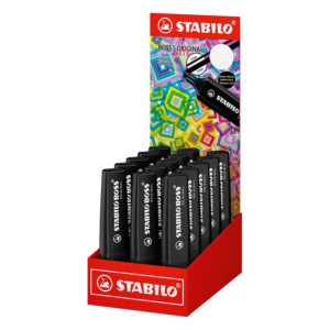 ROTULADOR FLUORESCENTE STABILO BOSS NATURE NEGRO EXPOSITOR 15 UD.                                   